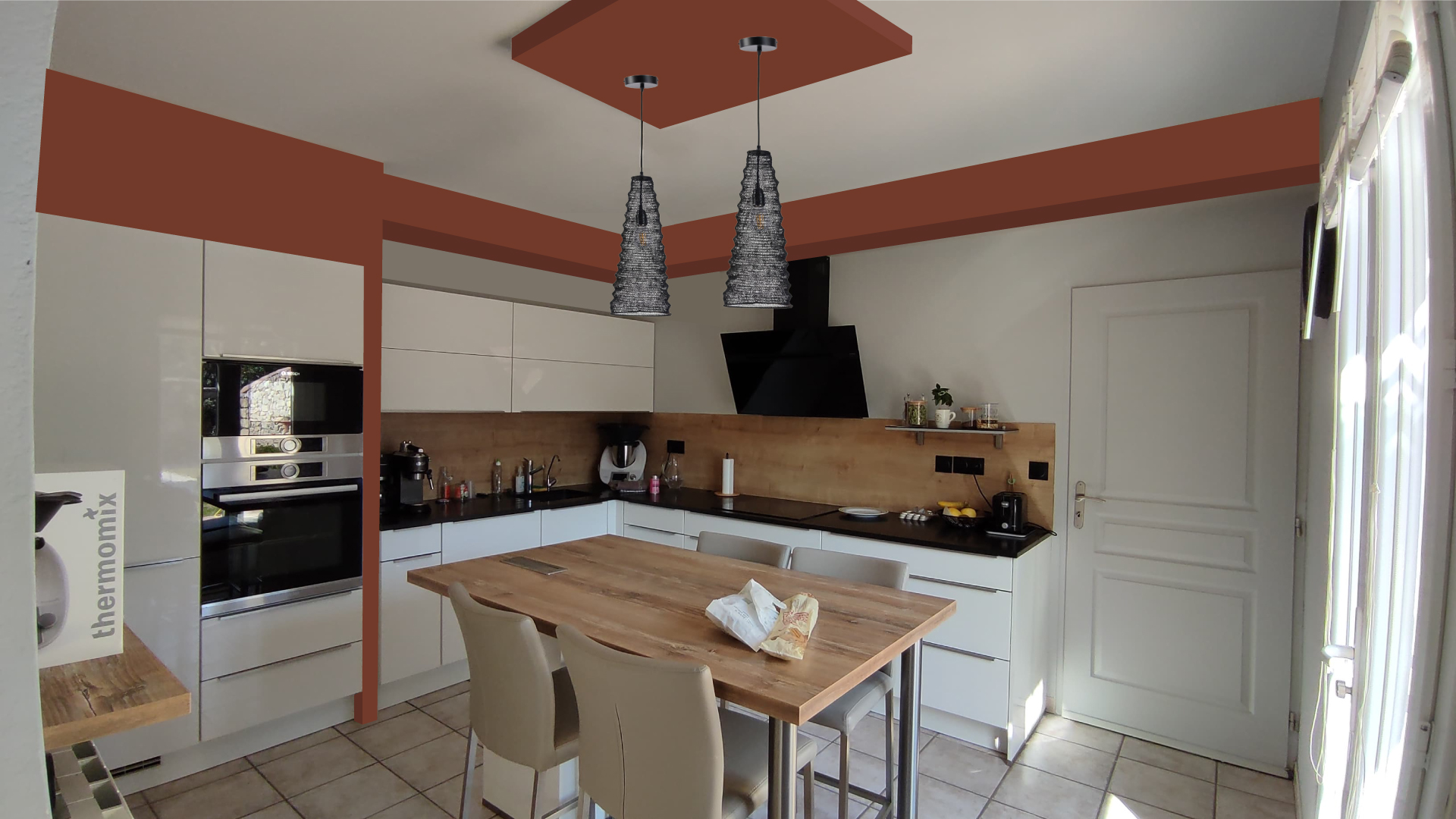 Rendu cuisine photo montage terracotta